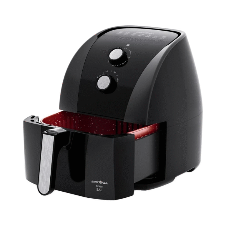 fritadeira air fryer britânia 5,5l 1500w bfr50 redstone 127v air fryer 5,5l