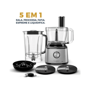 multiprocessador britânia 5 em 1 bmp2000 1300w prateado multiprocessador 5 em 1